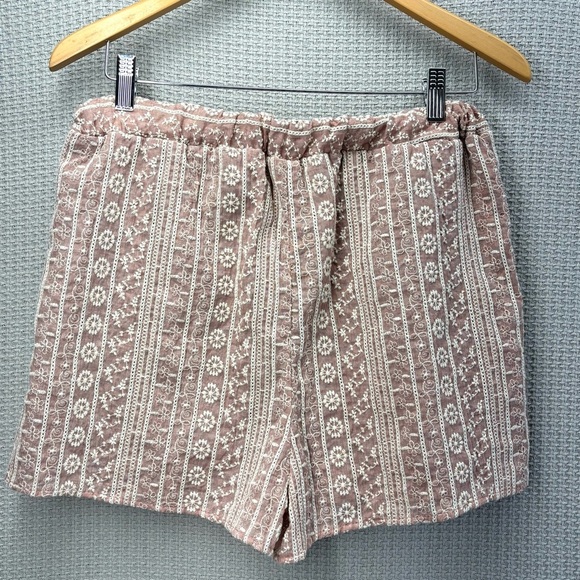 NWT Windsor Floral Dusty Rose Pink Shorts Women Sz Med Boho Beach Stretch Waist - Picture 4 of 7